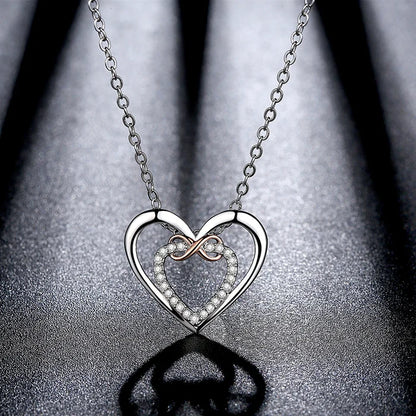 Two Hearts Infinity Necklace