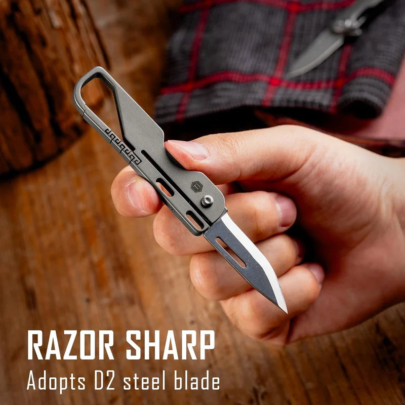 Titanium Alloy Keychain Folding Knife